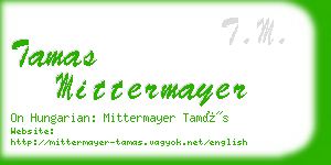 tamas mittermayer business card